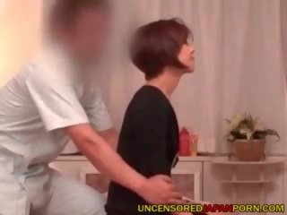 Uncensored Japanese x rated clip Massage Room adult clip with great MILF