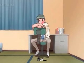 Olśniewające anime pokojówka dający bj na kolana i pieprzenie ciężko